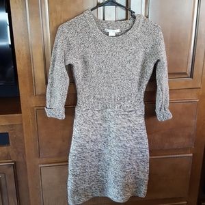 Wool 3/4 sleeve sweater dress